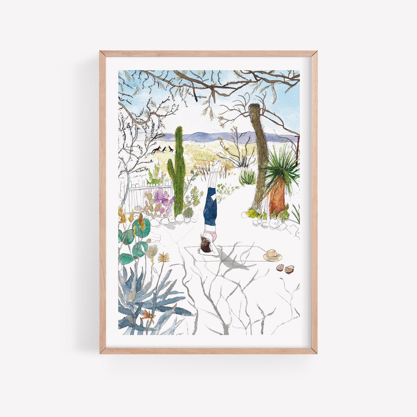 Yoga in the Desert Art Print