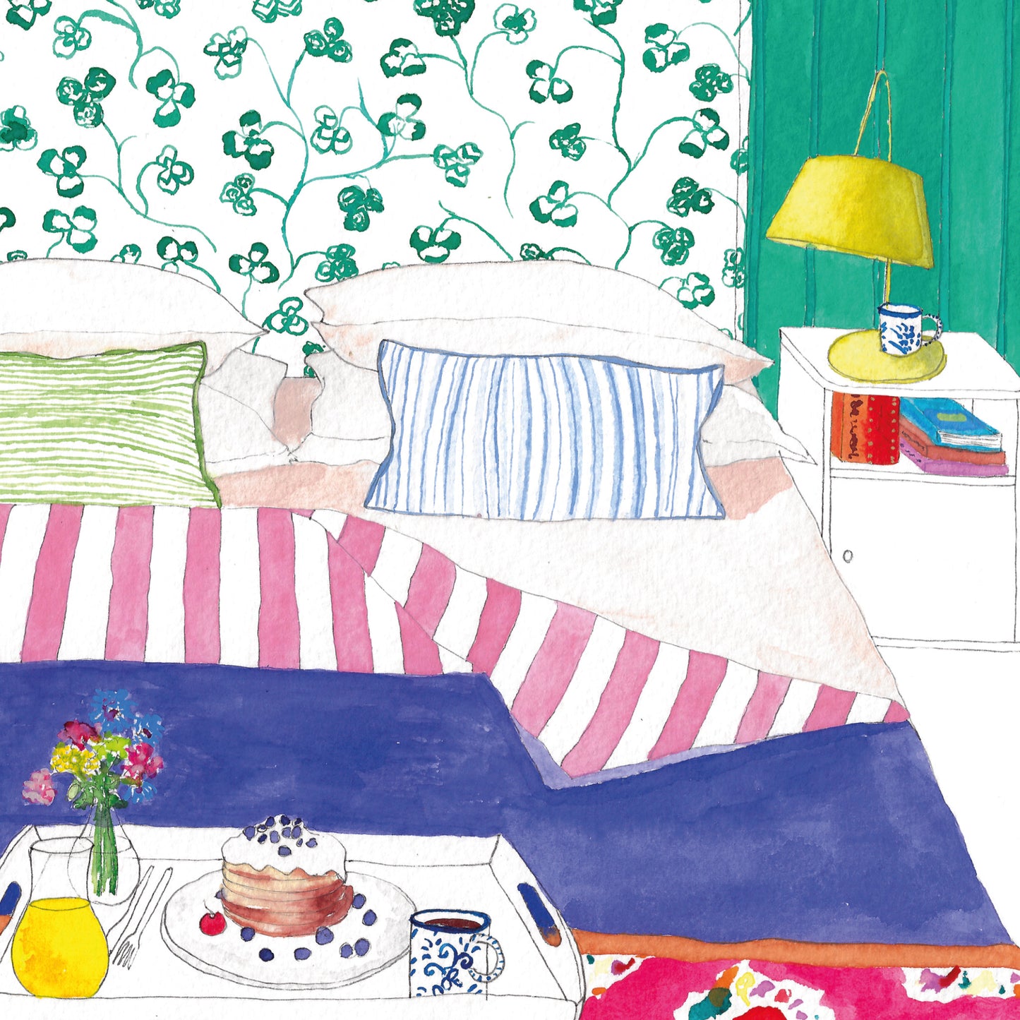 Birthday Breakfast in Bed Card