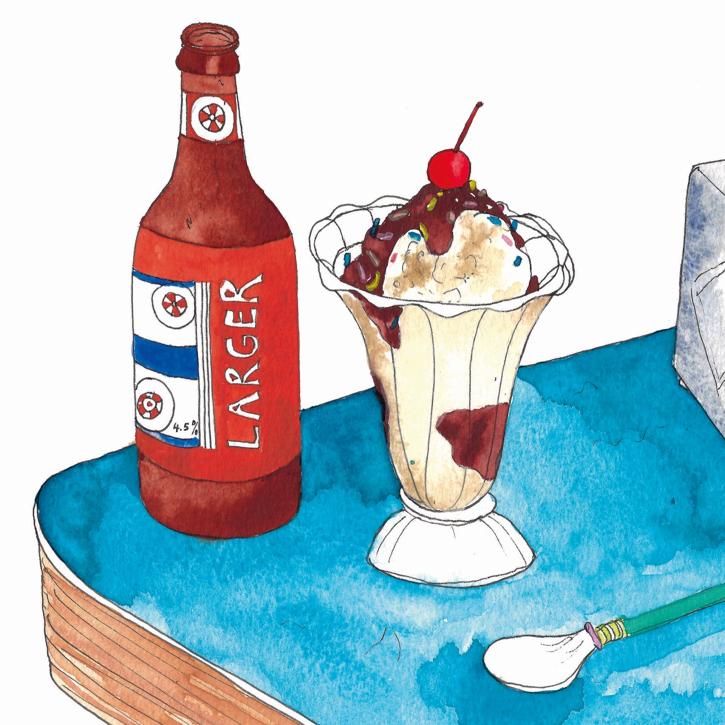 Beer & Sundae Mini Art Print