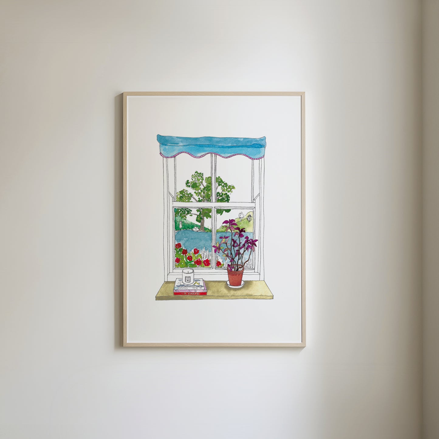 Pond Window View Print