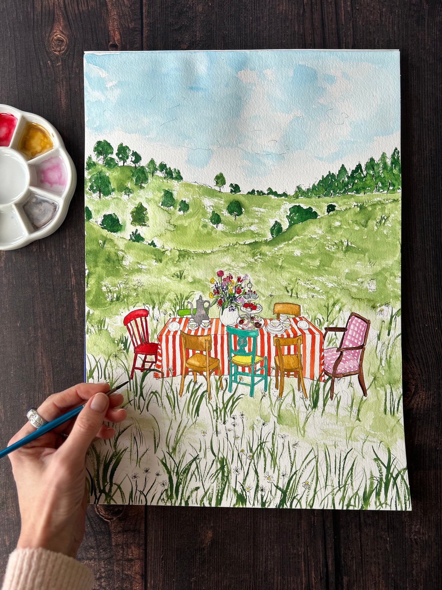 Whimsical Meadow Outdoor Dining Print