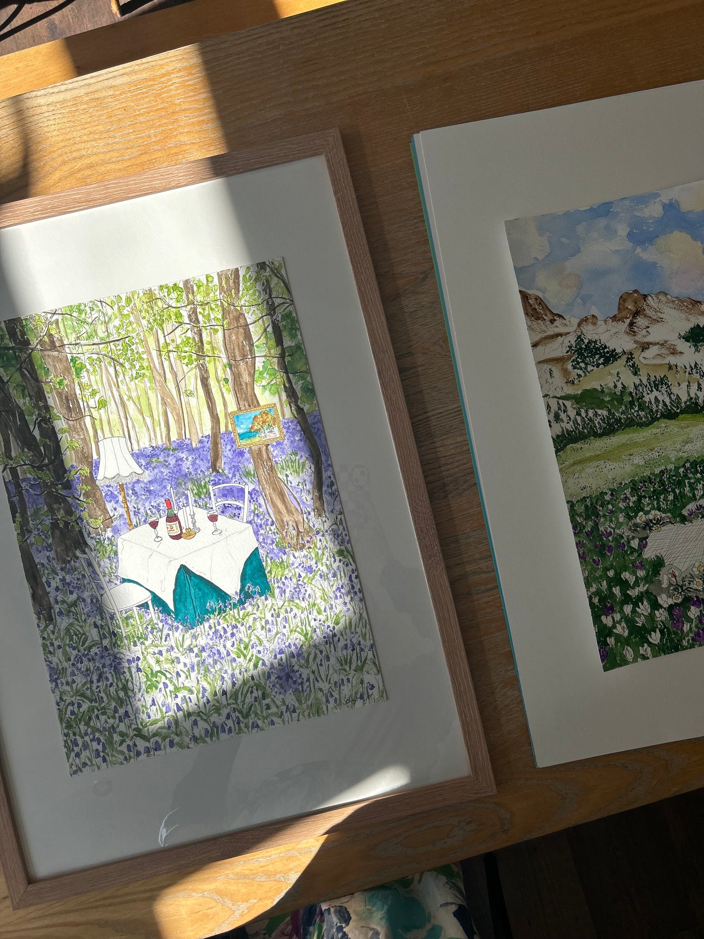 Whimsical Bluebell Dining Painting