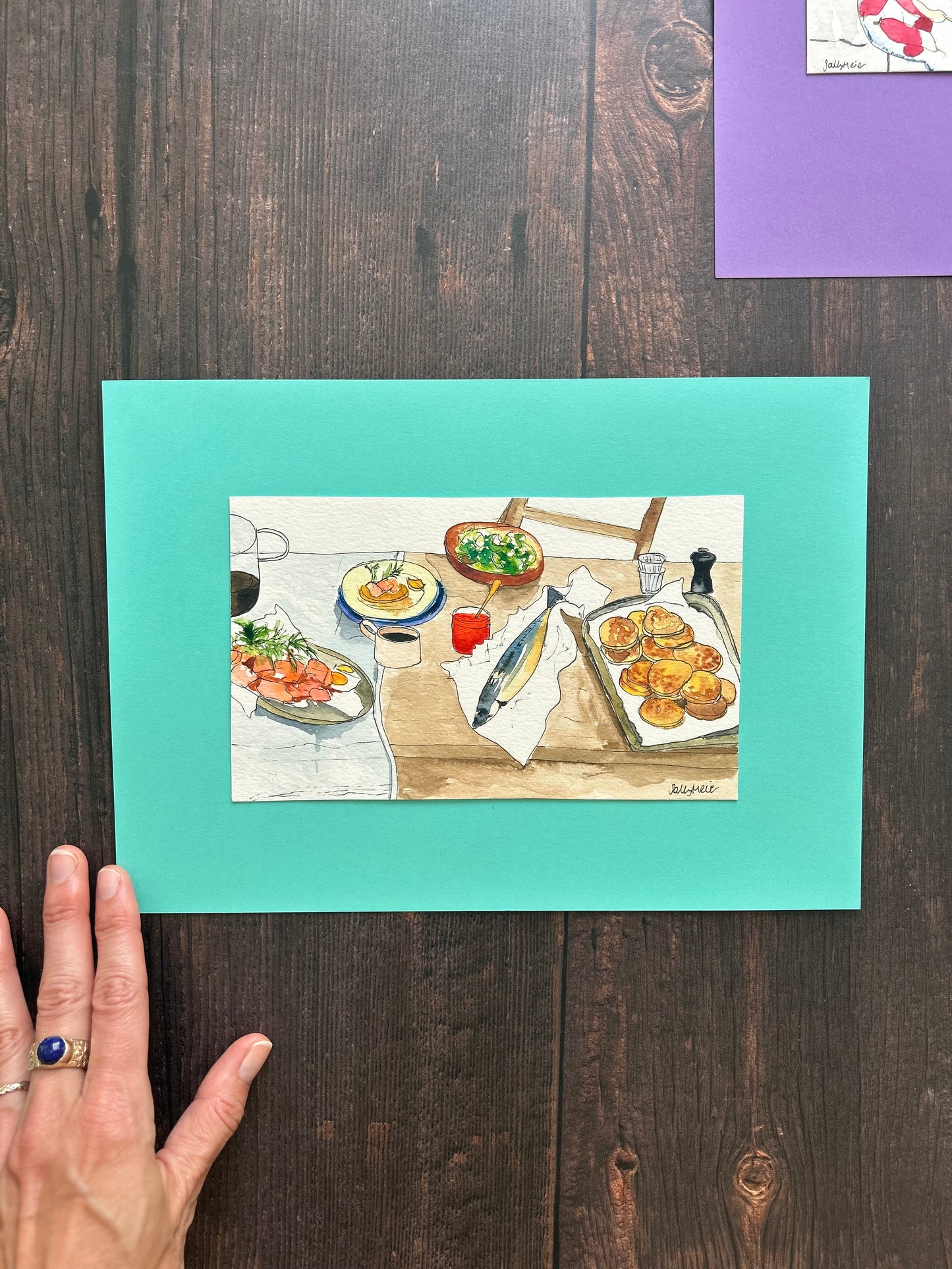 Original dining table painting