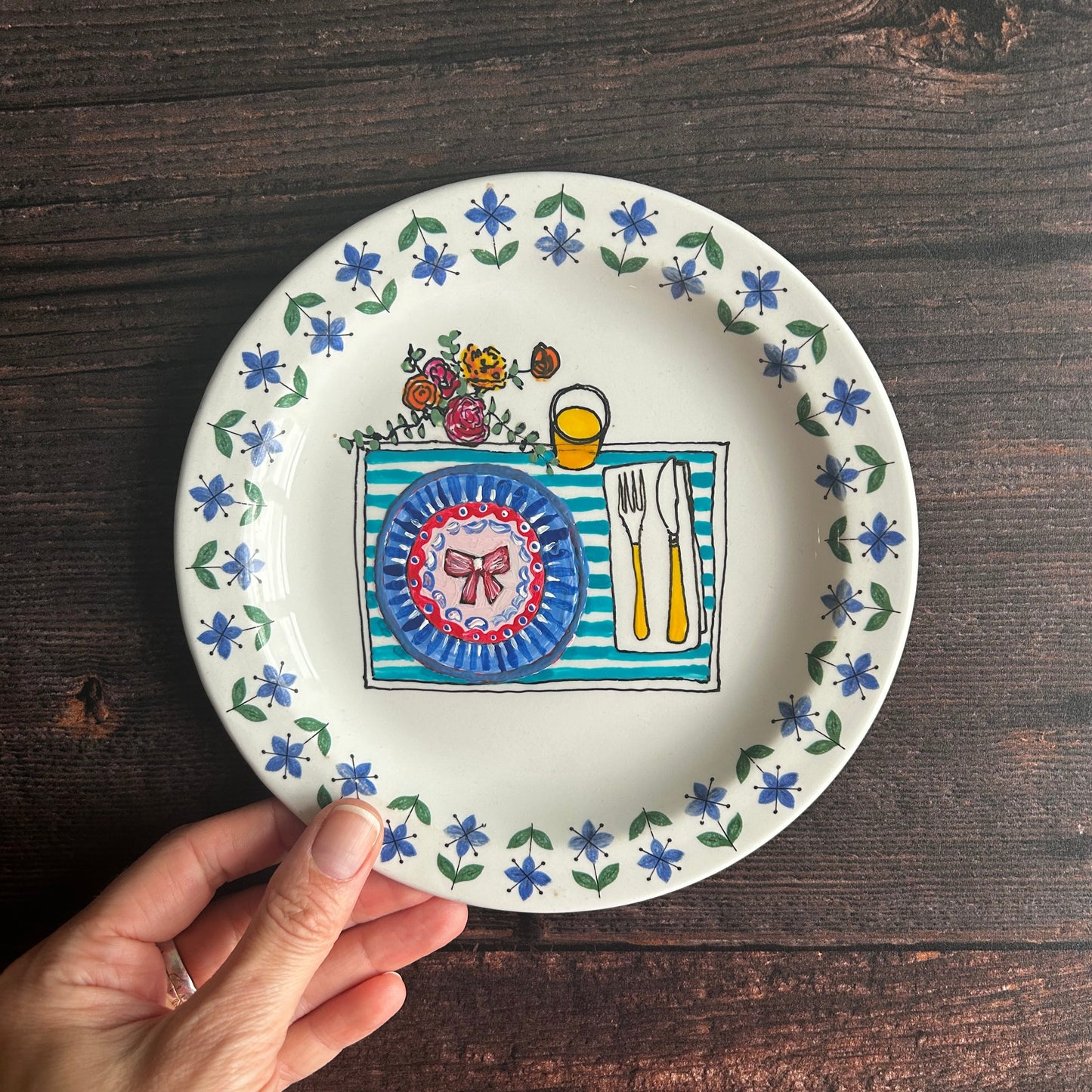 Illustrated Vintage Wall Plate