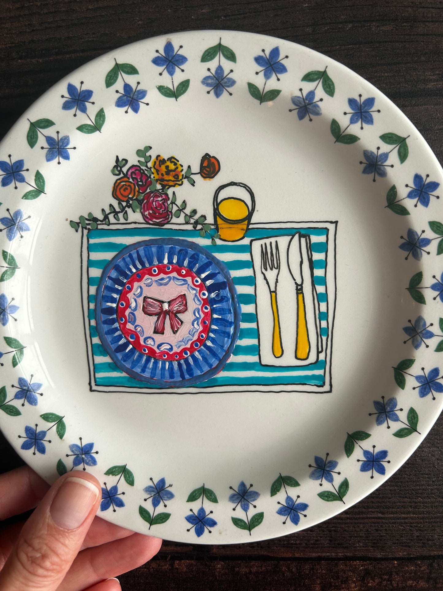 Illustrated Vintage Wall Plate