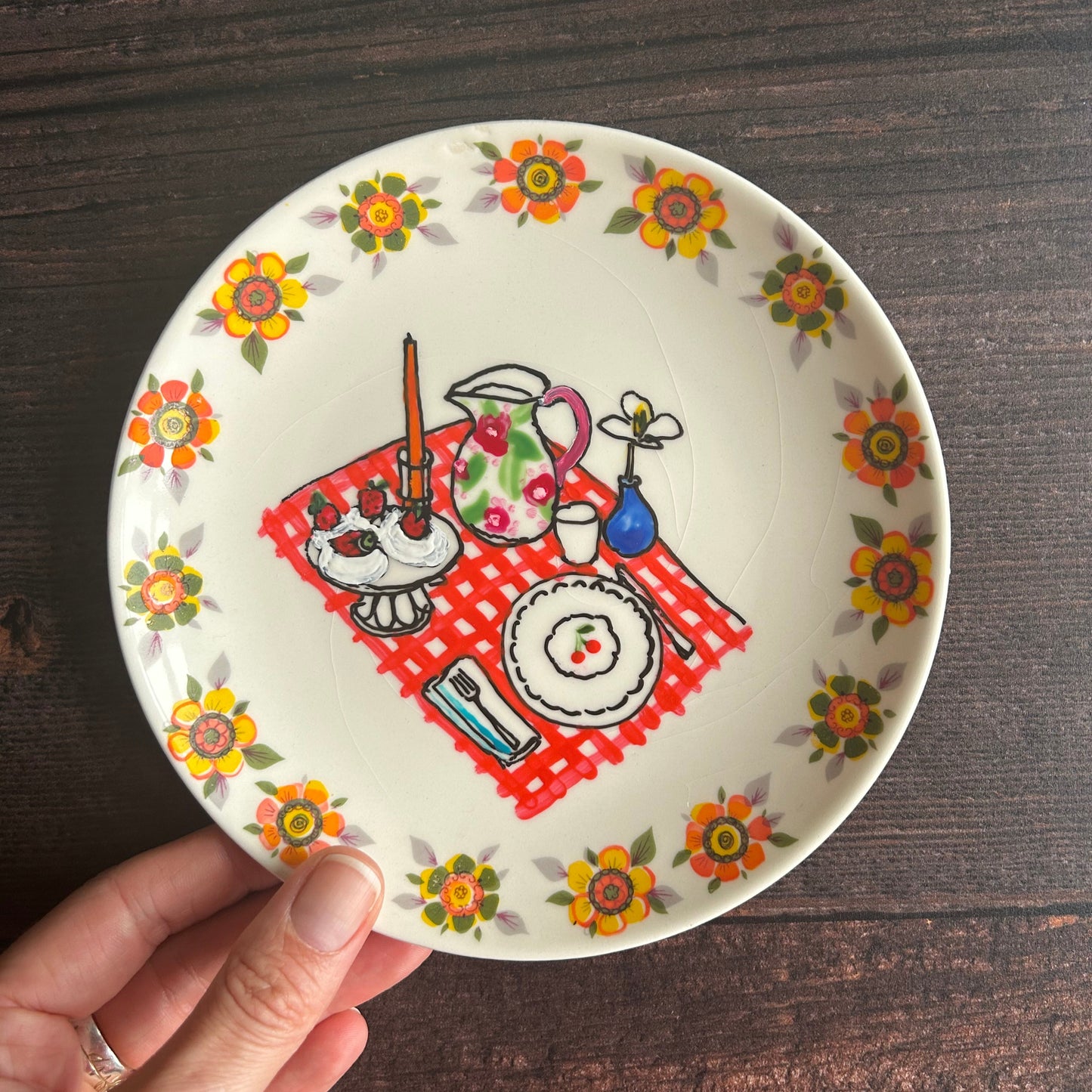 Illustrated Vintage Wall Plate