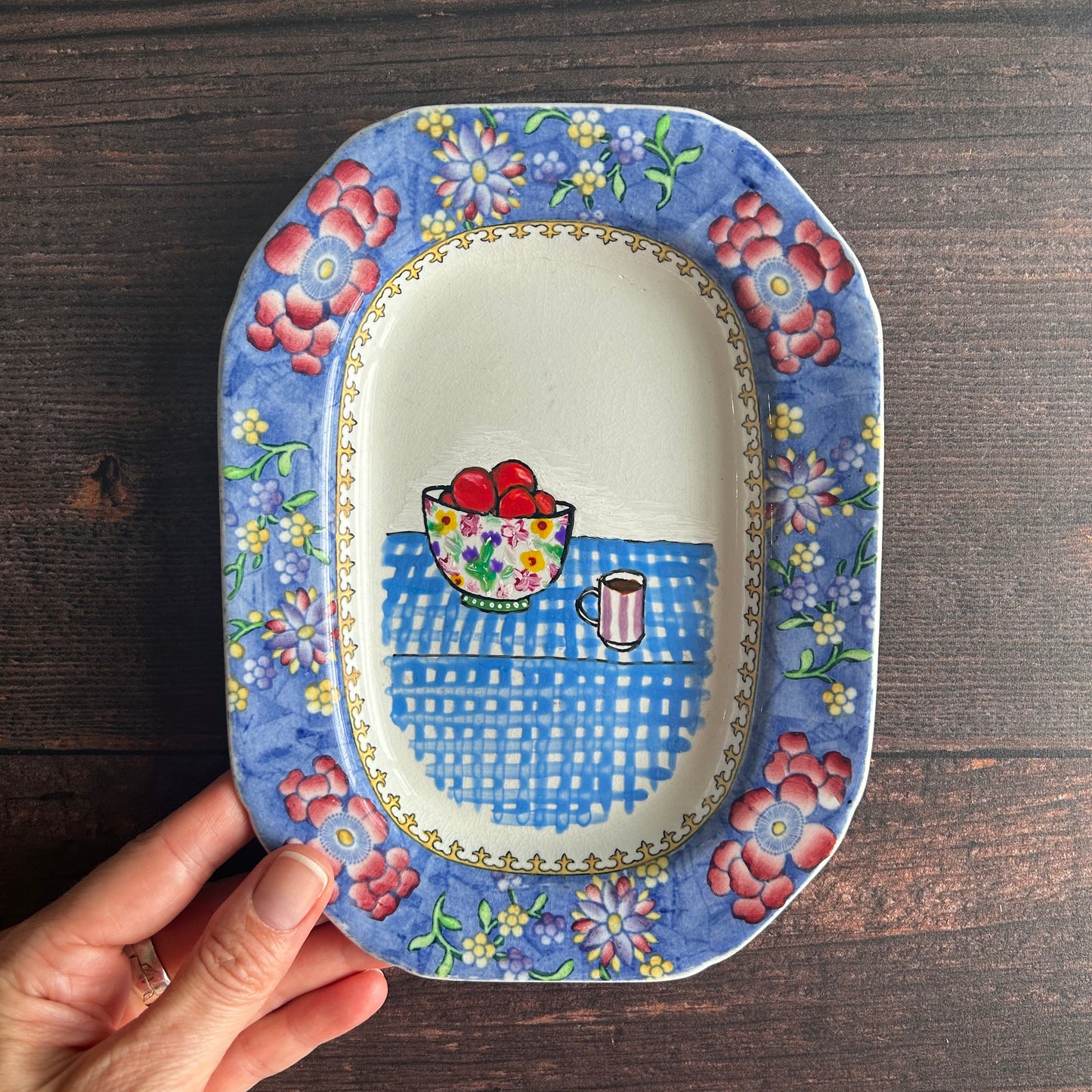 Illustrated Vintage Small Platter - Wall Plate