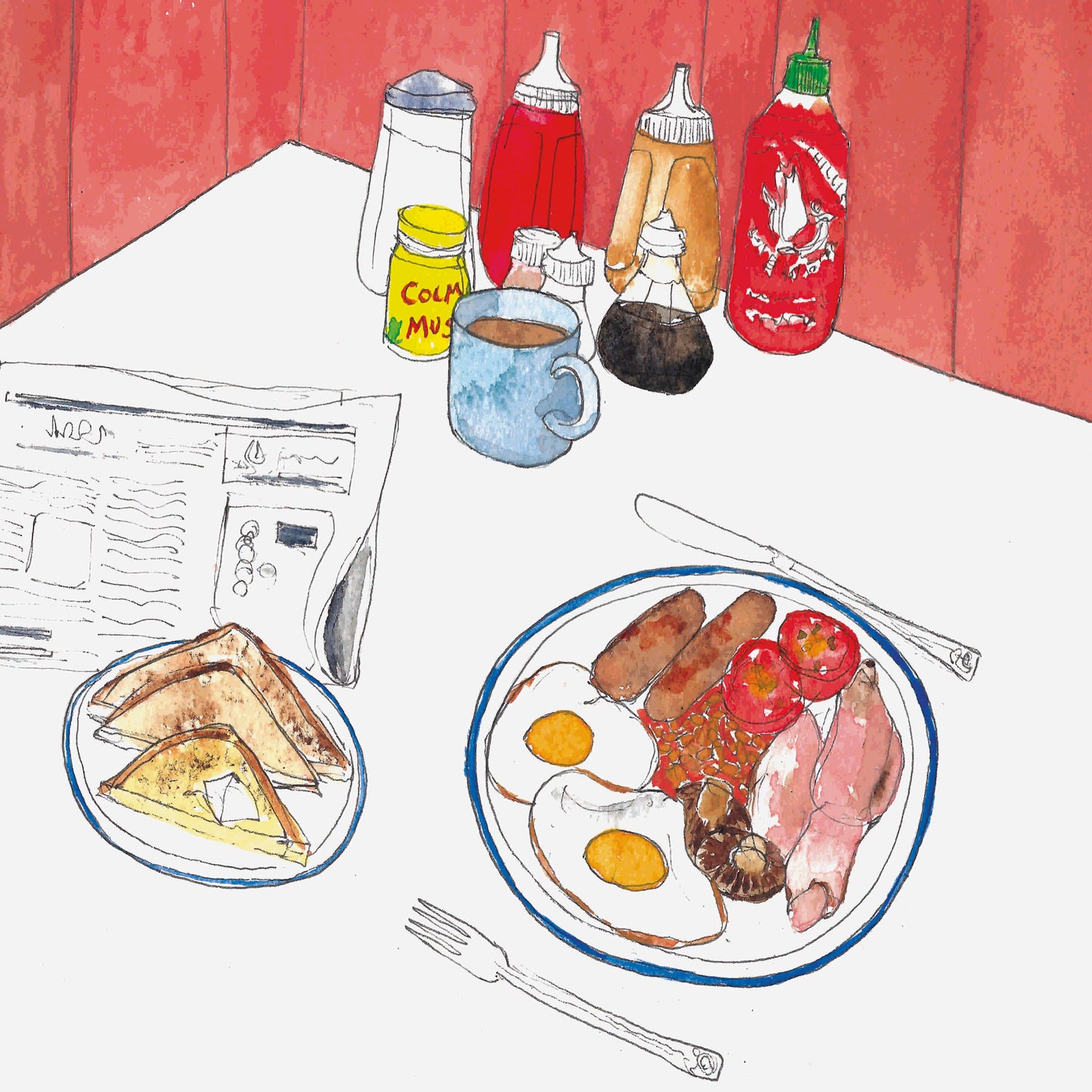English Breakfast Card
