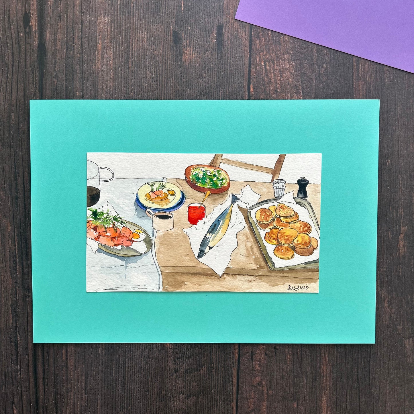 Original dining table painting