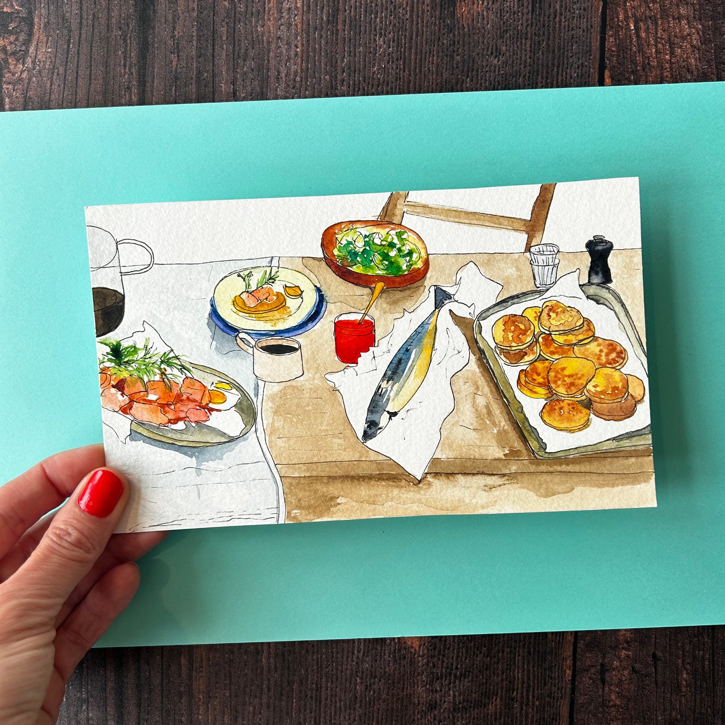 Original dining table painting