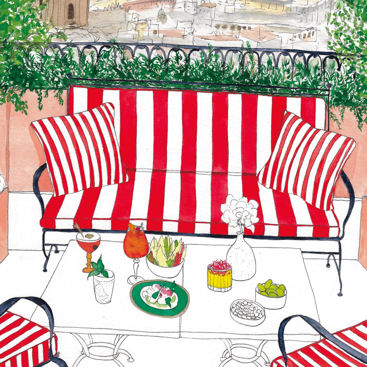 Italy Hotel Rooftop Print