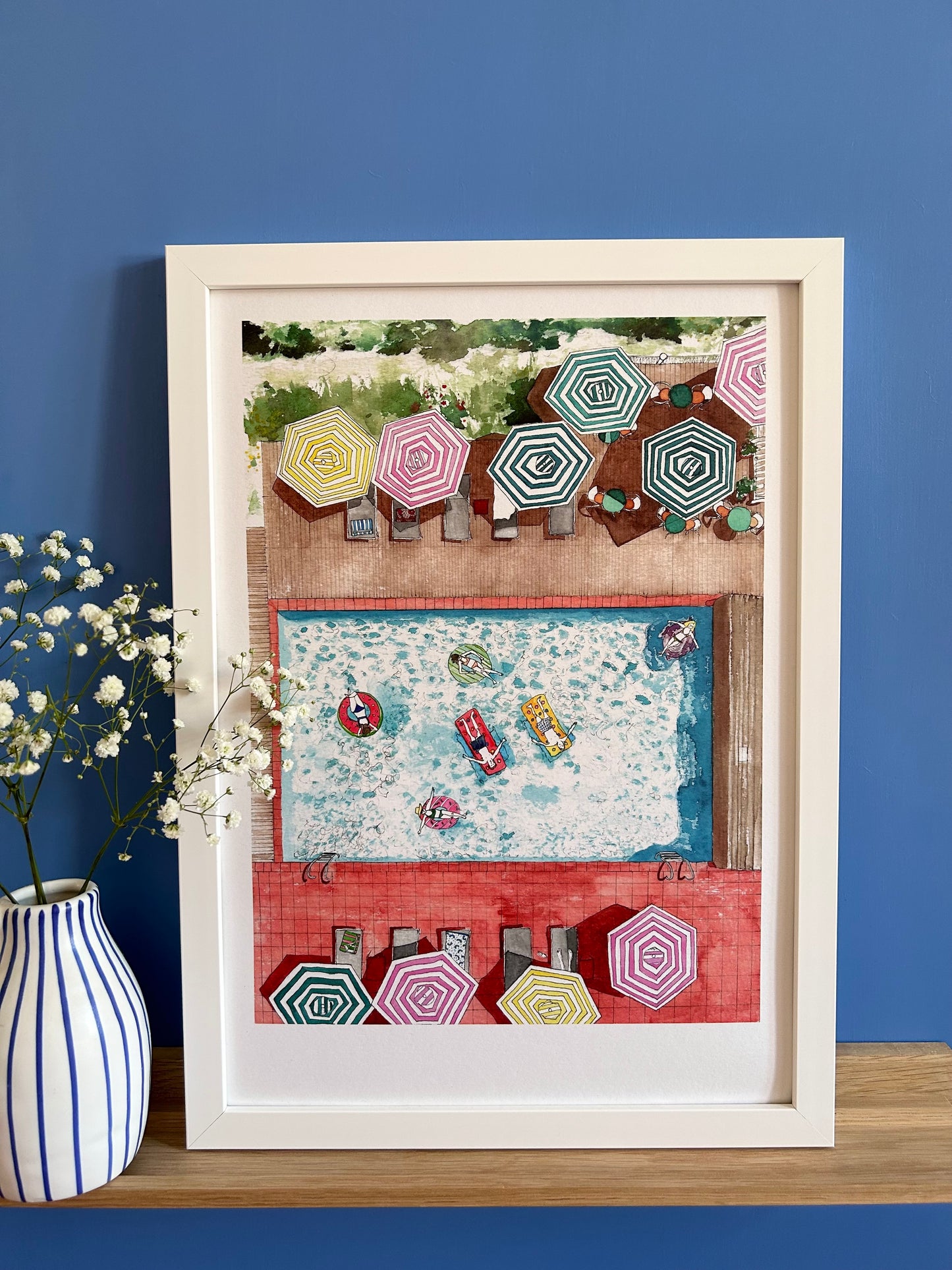 Summer Holiday in the Pool Print