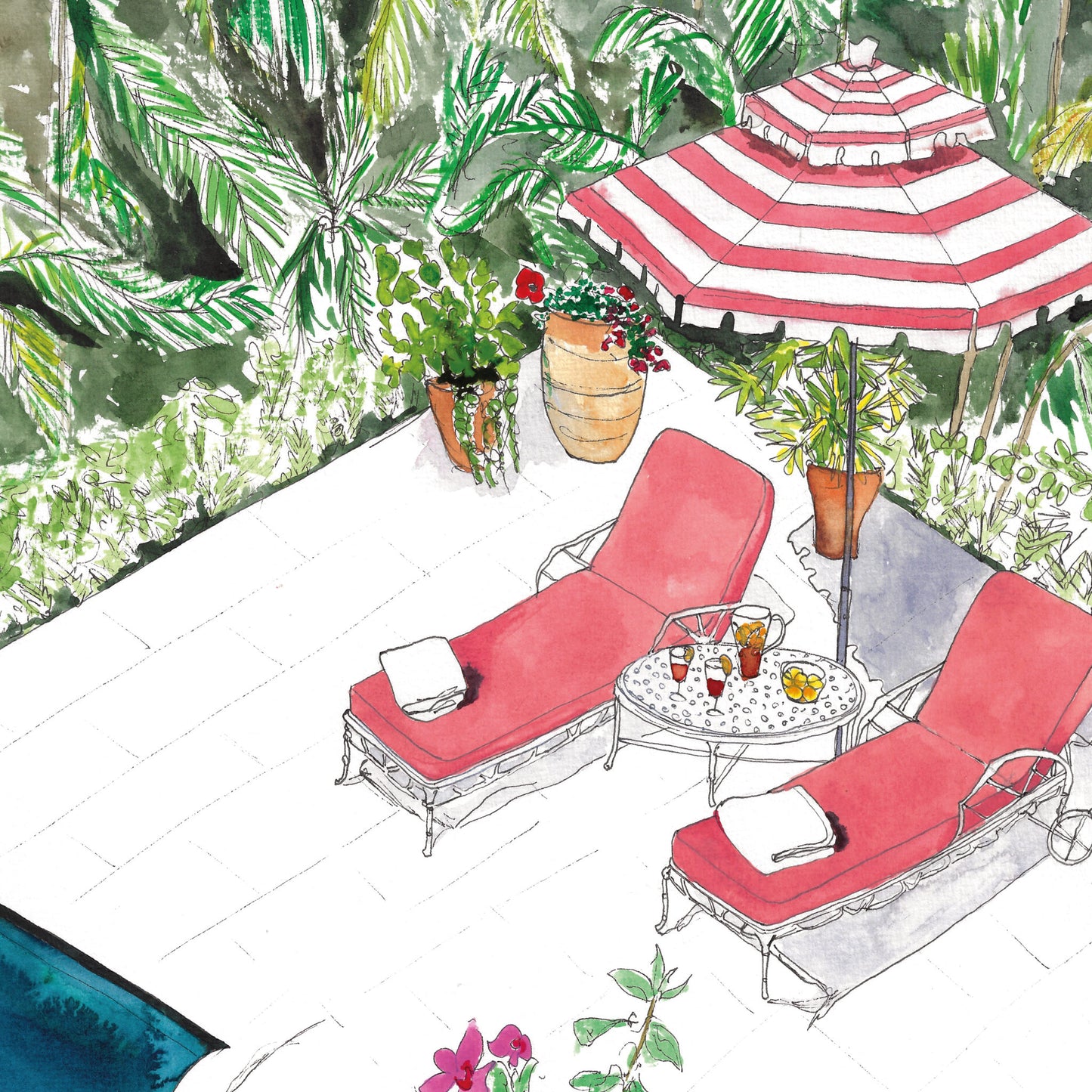 Summer Poolside Card