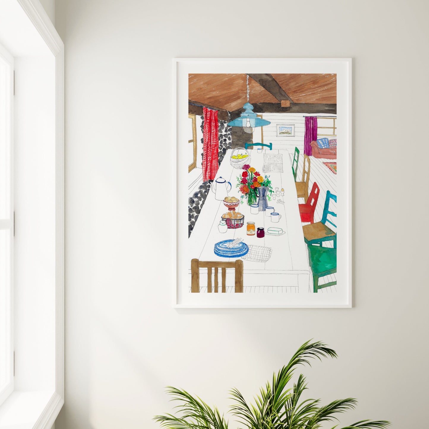 Cabin interior art print