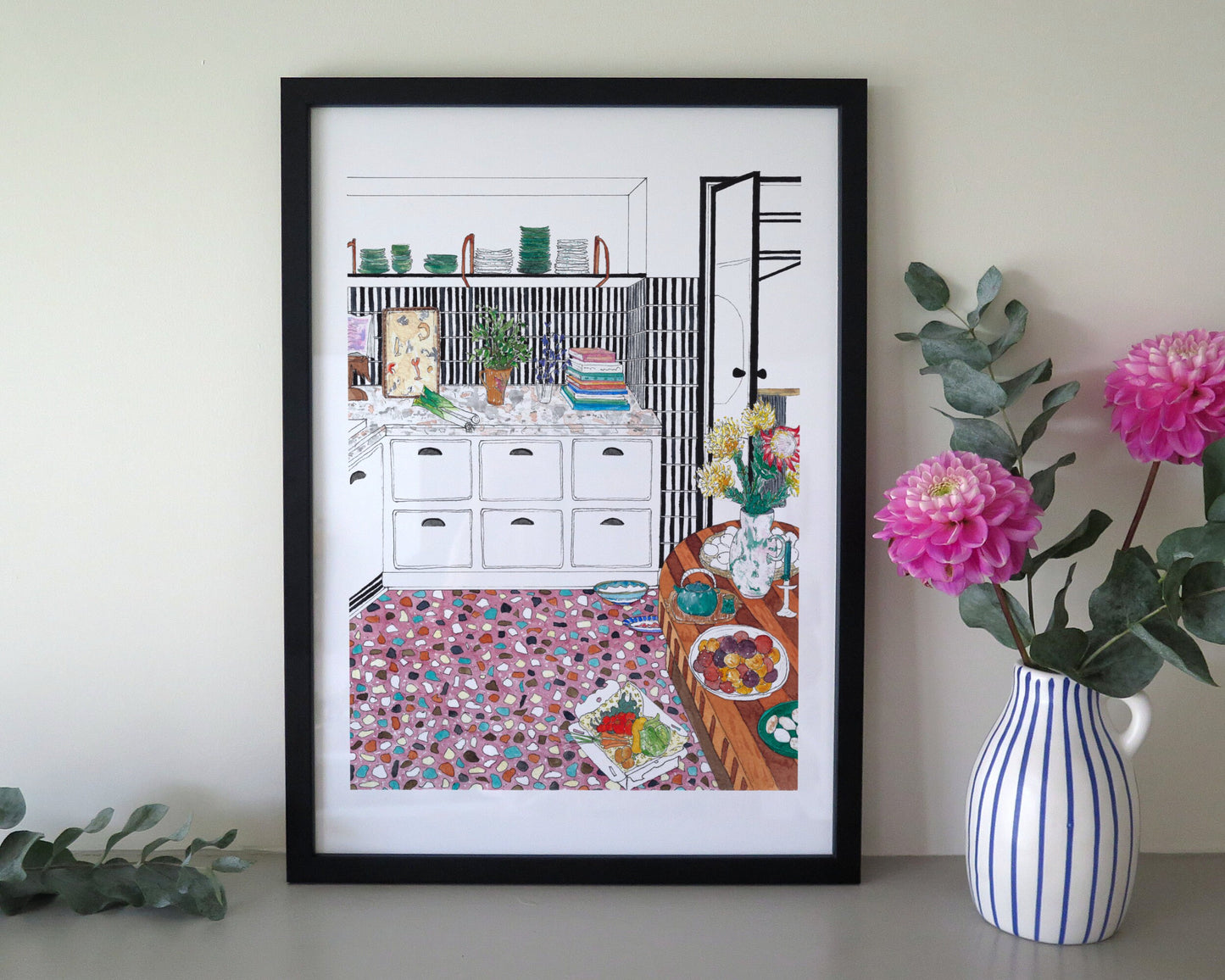 Patterned creative kitchen art print