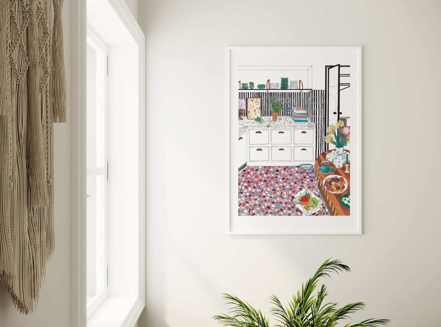 Patterned creative kitchen art print