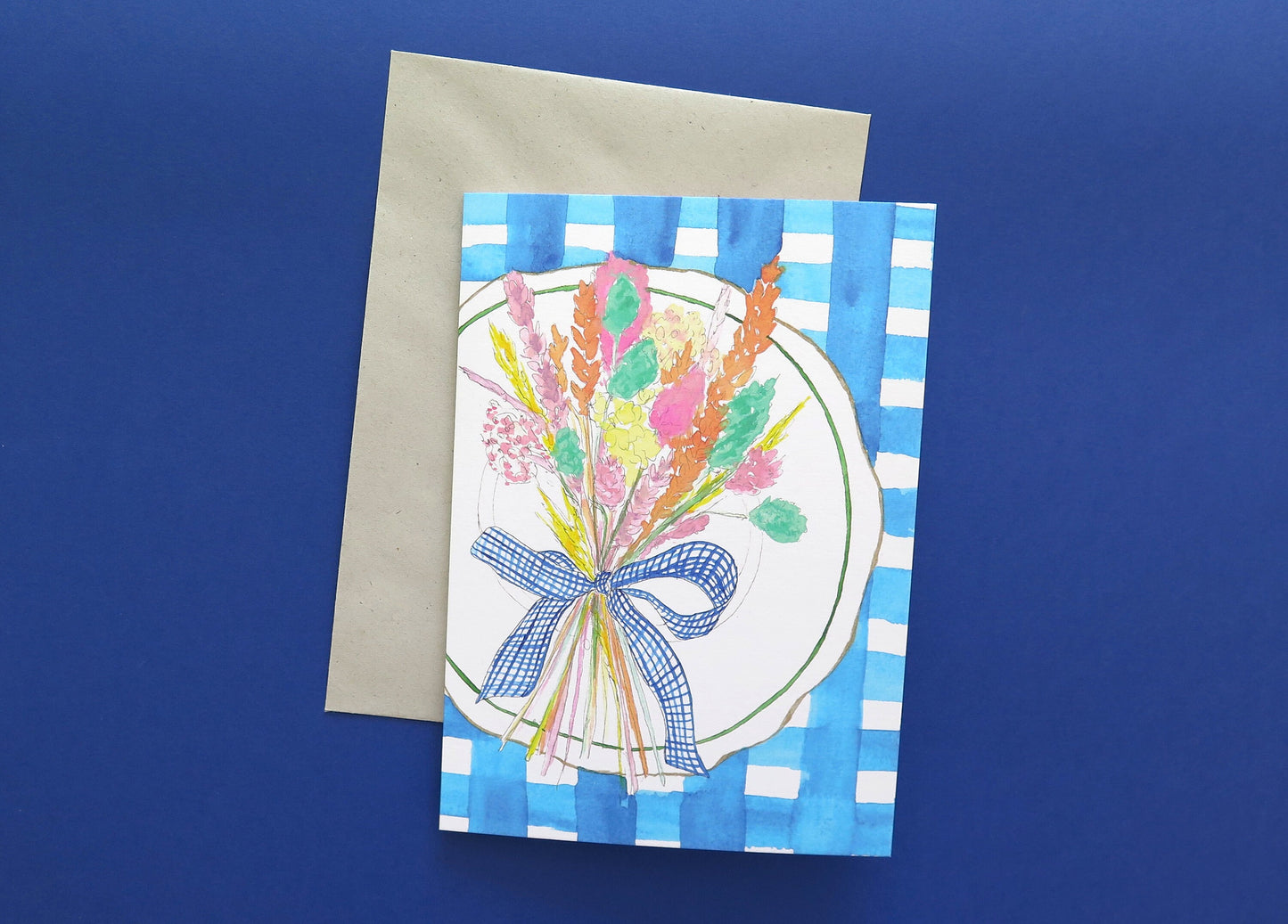 Dried Flowers Posy Card
