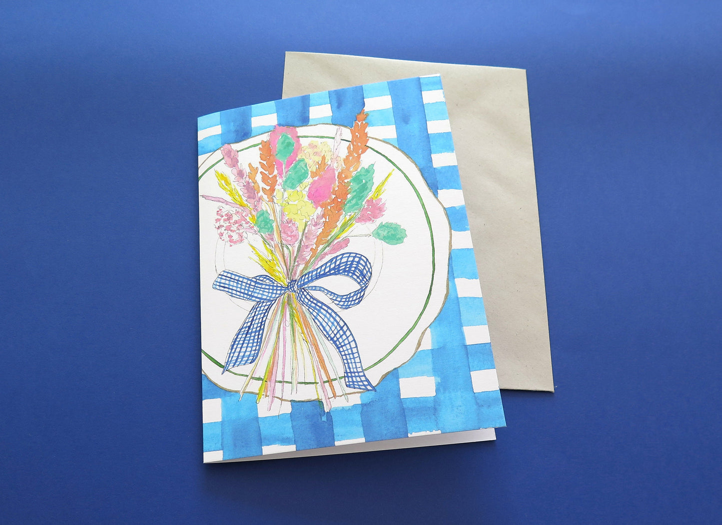 Dried Flowers Posy Card