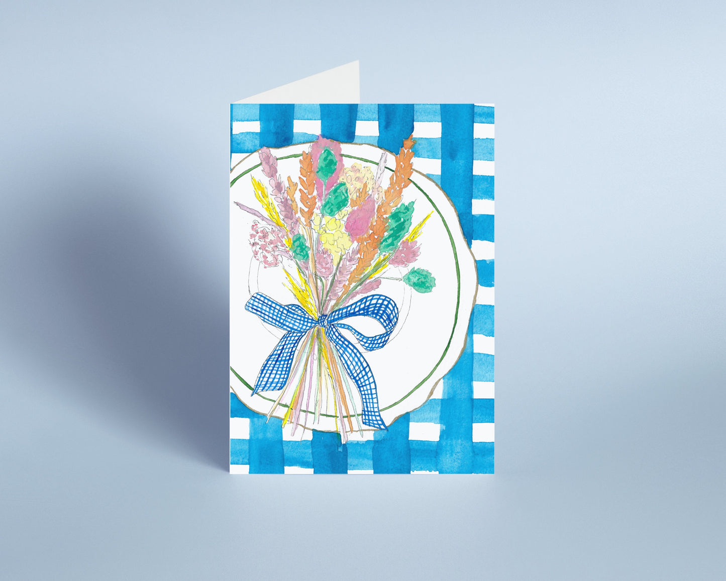 Dried Flowers Posy Card