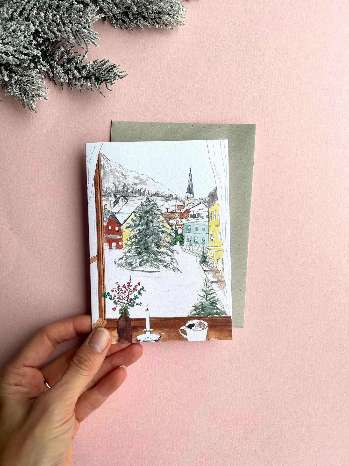 Cosy Christmas in the Alps Card