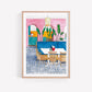 Colourful Cafe Art Print