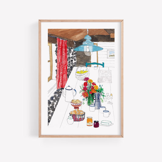 Cabin Breakfast Mini Print