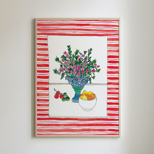 Pink Flowers Print
