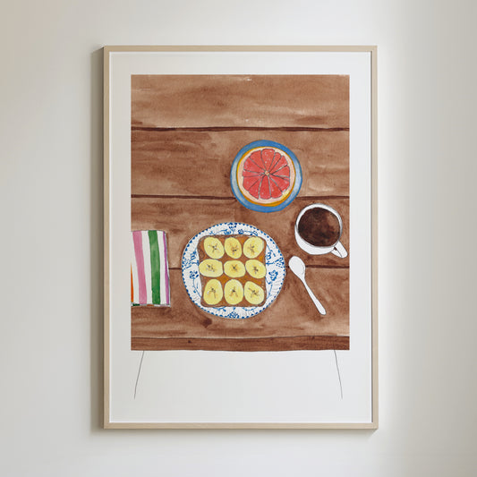 Banana on Toast Art Print