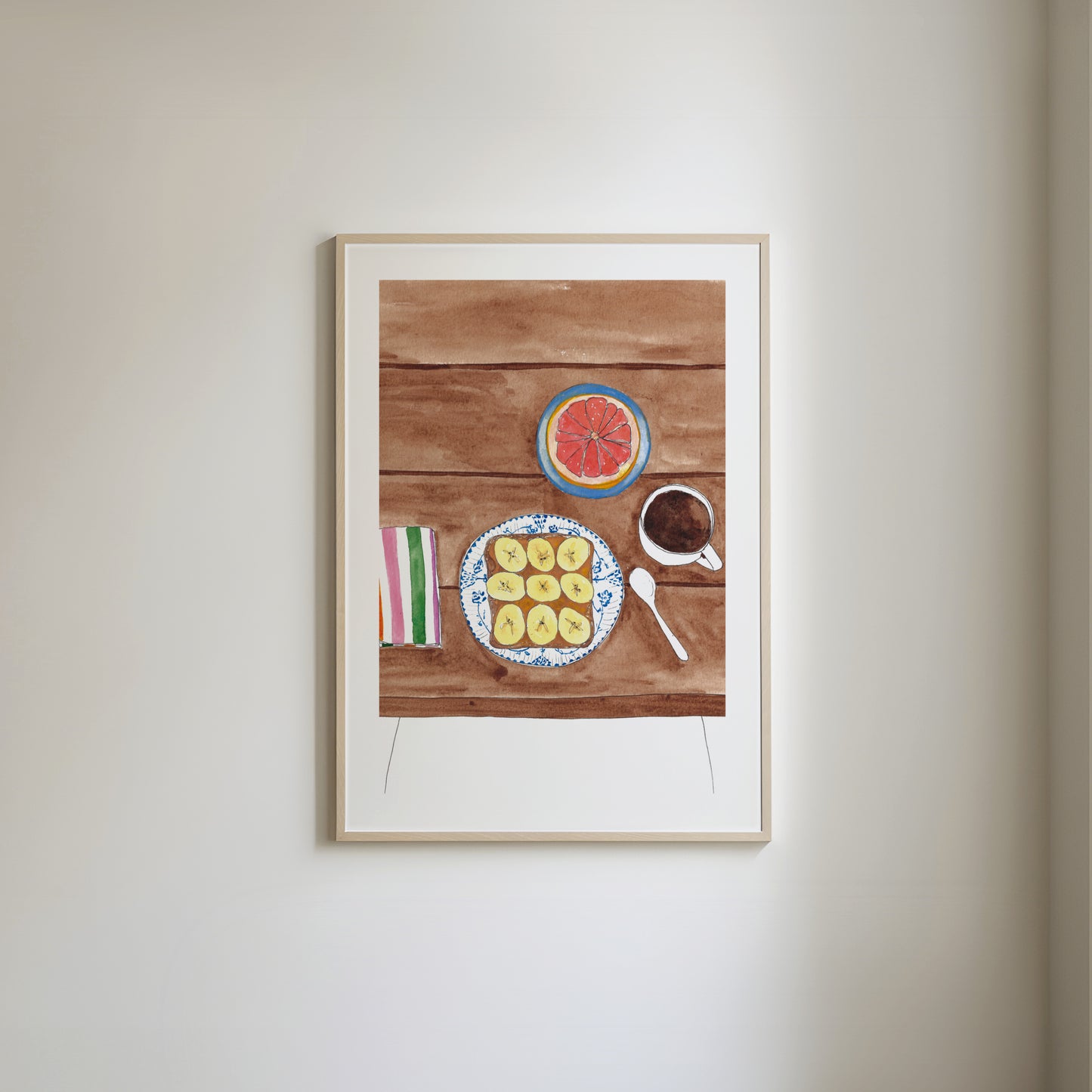 Banana on Toast Art Print