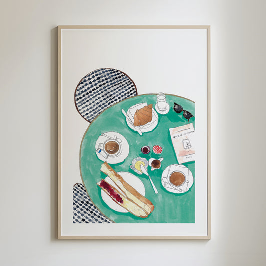 Breakfast in Paris Art Print