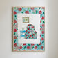 Red and Blue Chair Print