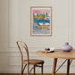 Colourful Cafe Art Print