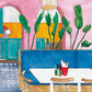 Colourful Cafe Art Print