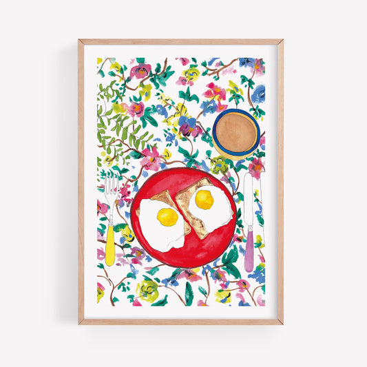 Eggs on Plate Mini Print