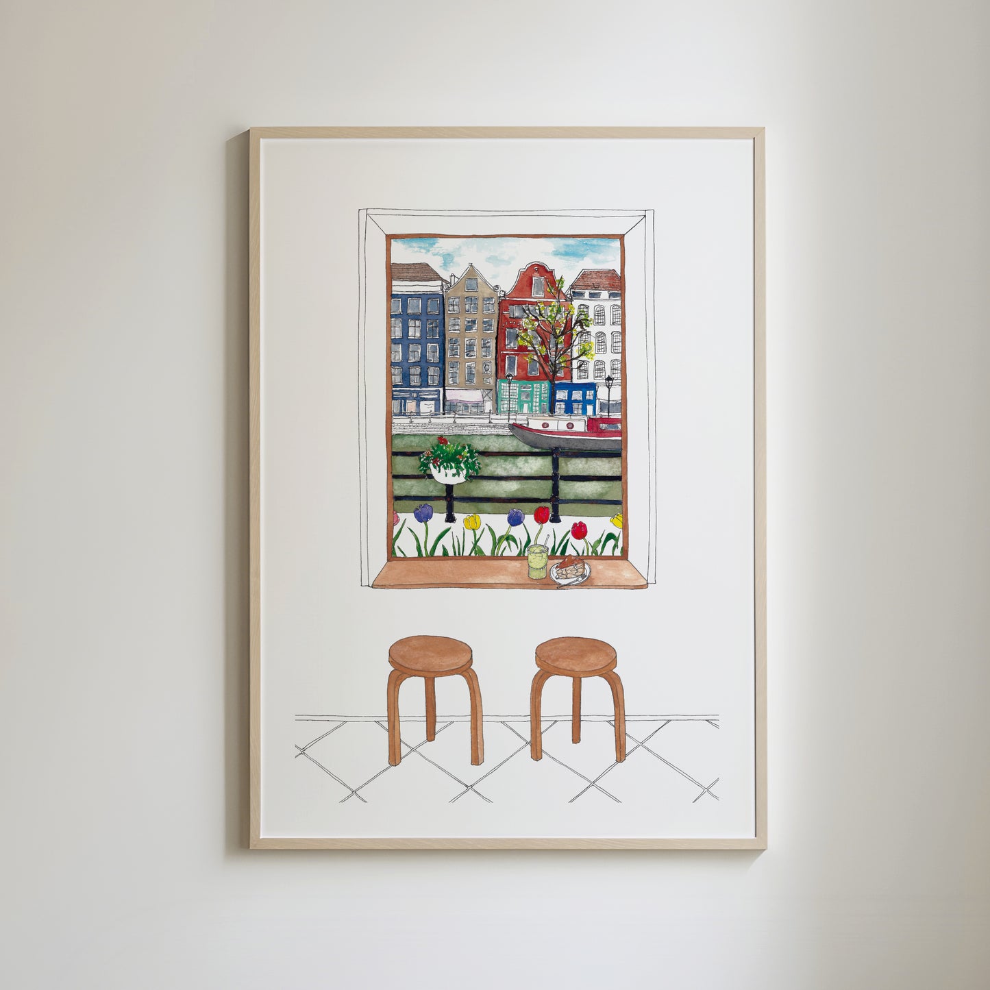 Amsterdam Window View Print