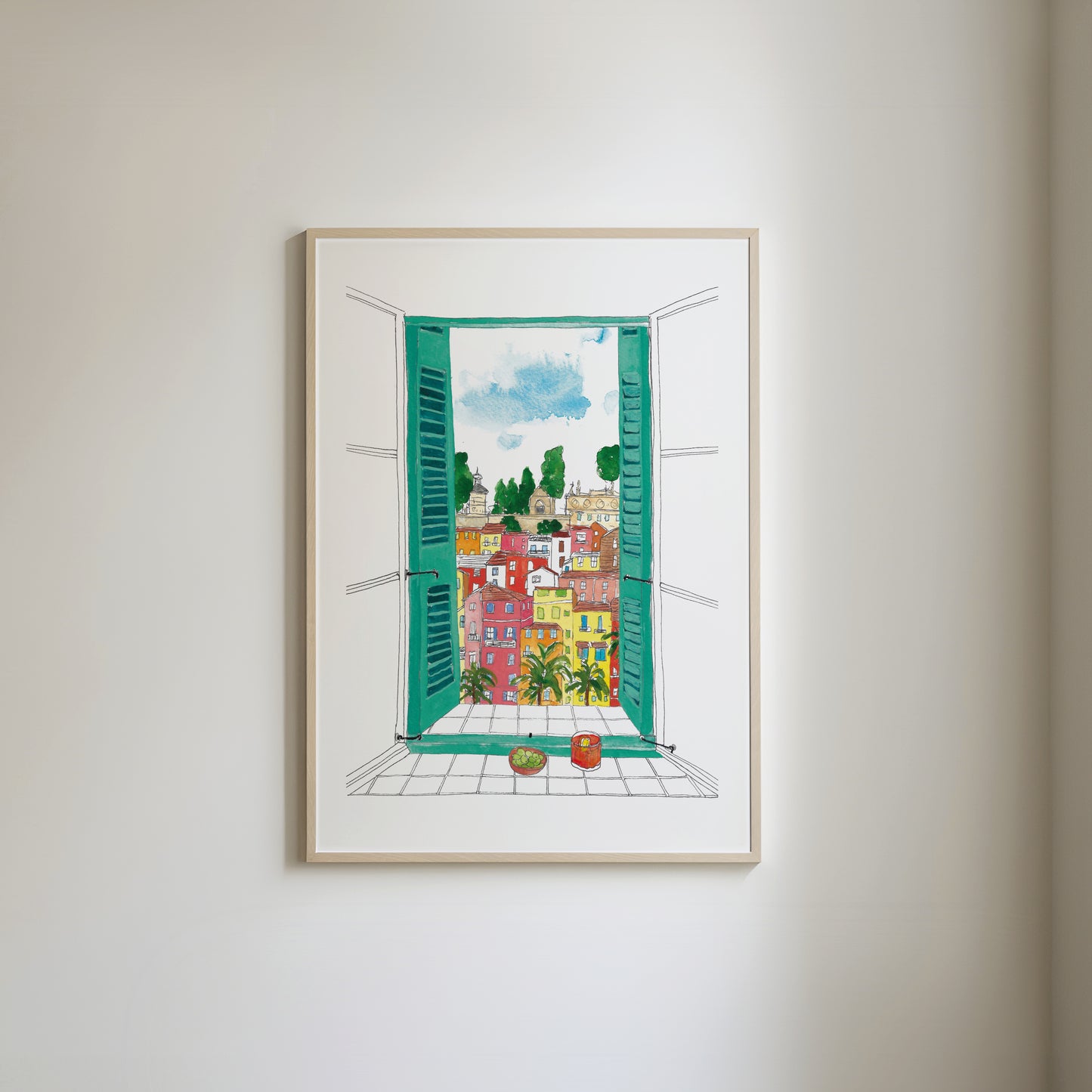 Cote d’Azur Window View Print
