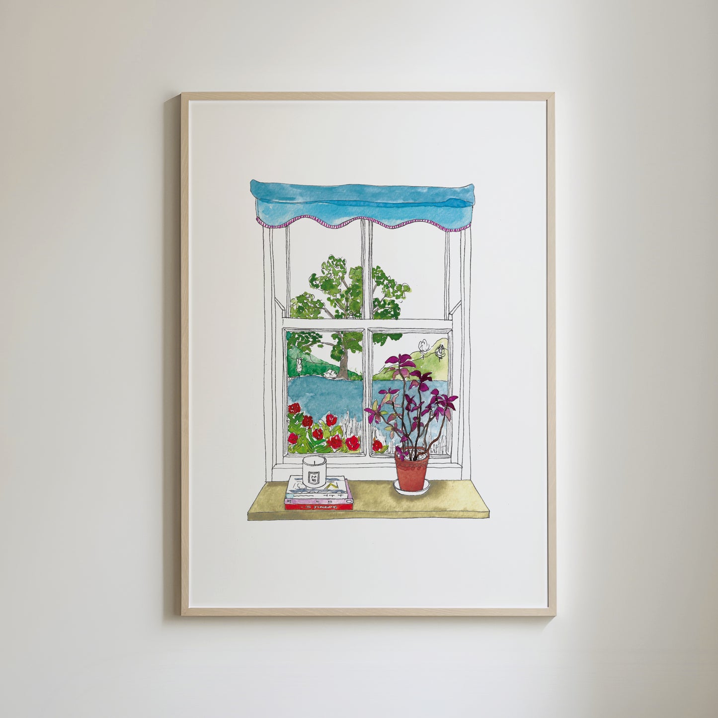 Pond Window View Print