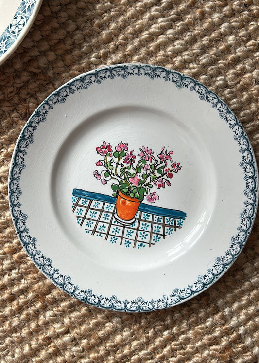 Illustrated Vintage Plate - to hang on the wall