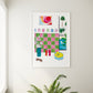 The Beach House Series, Kitchen with Pool View Art Print