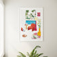 The Beach House Series, Living Room with Pool View Art Print