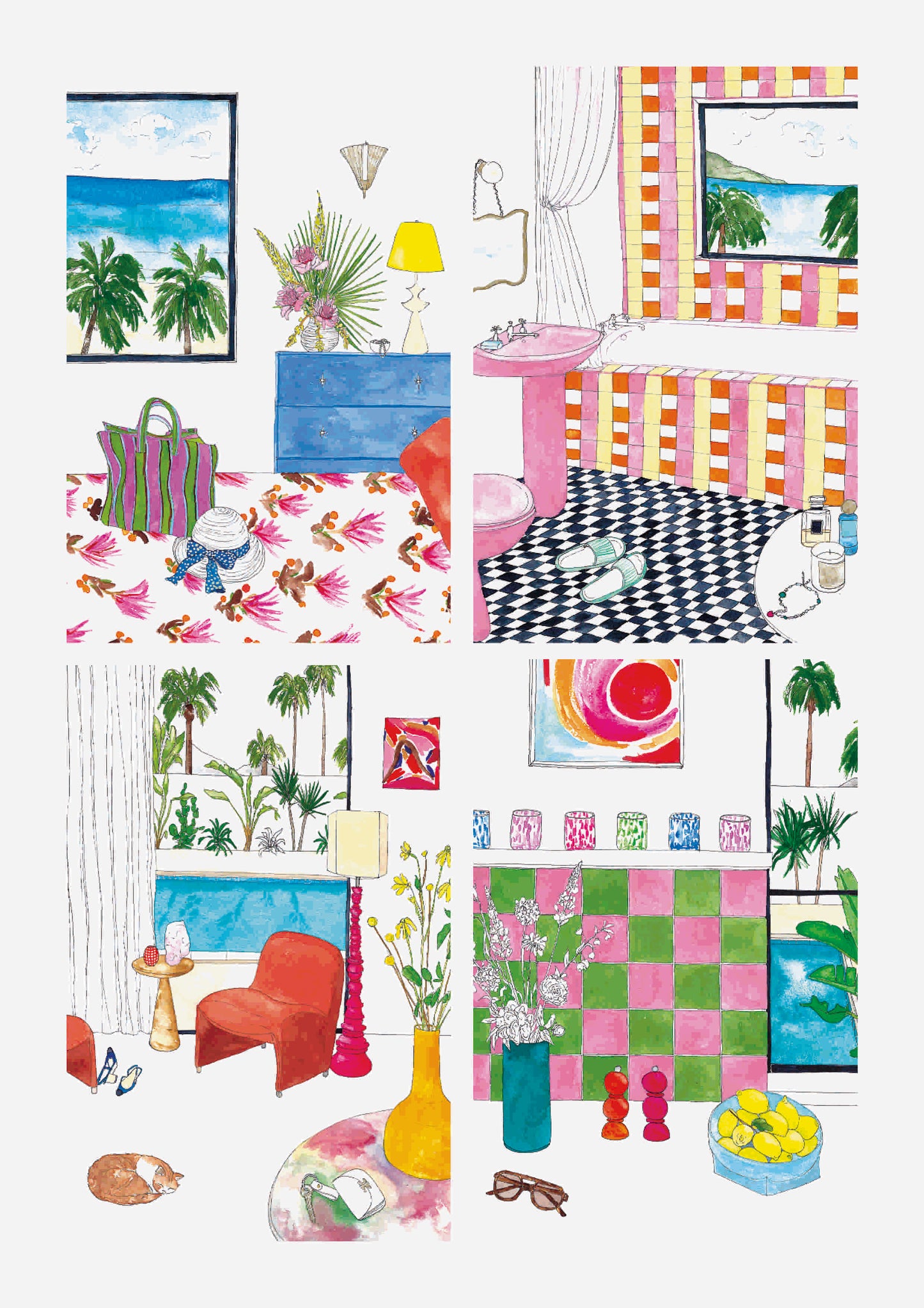 Beach House Interior Story Limited Edition Print