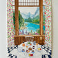 Lake Hotel Breakfast Painting