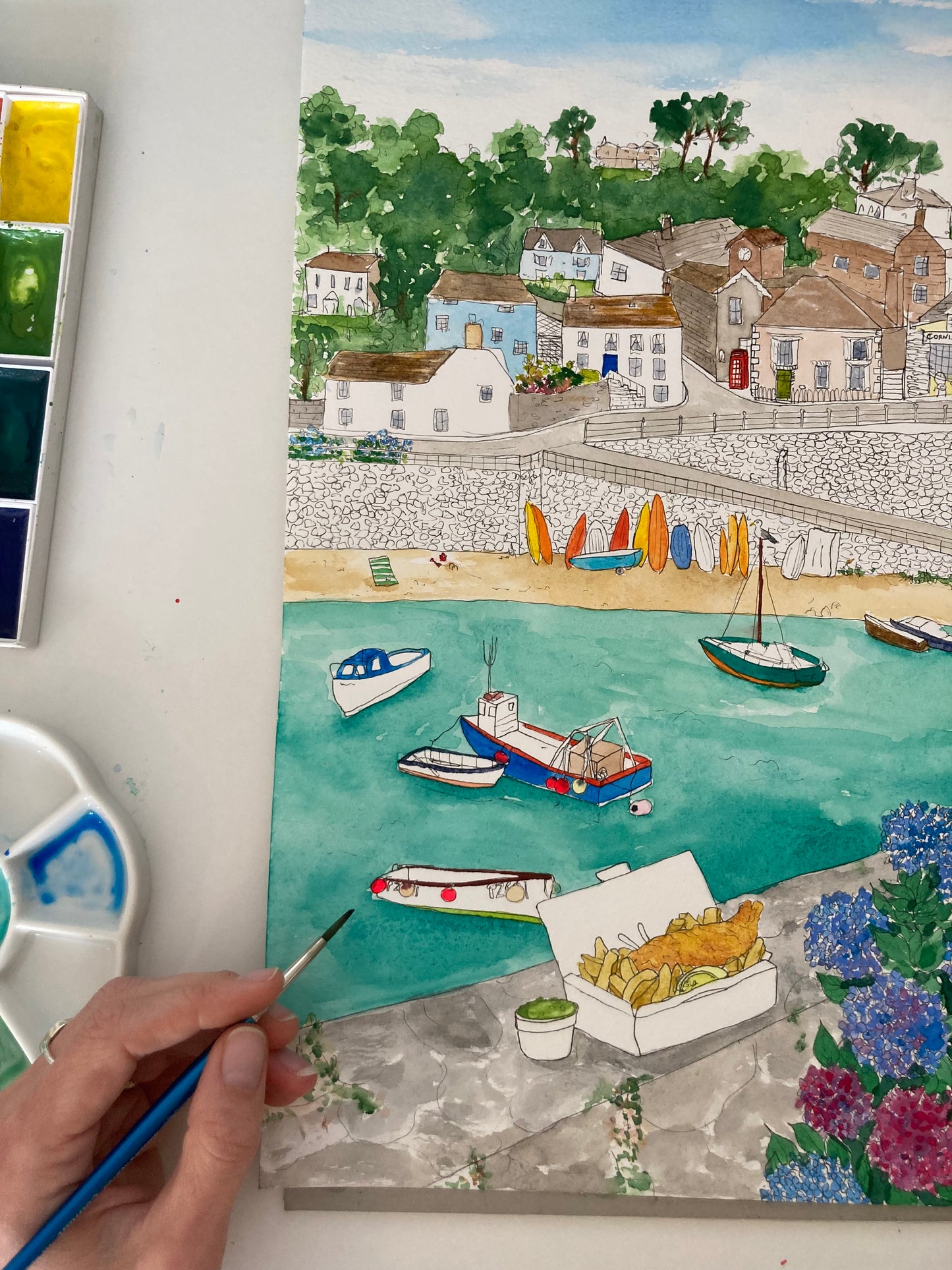 Mini print of Cornish Summer