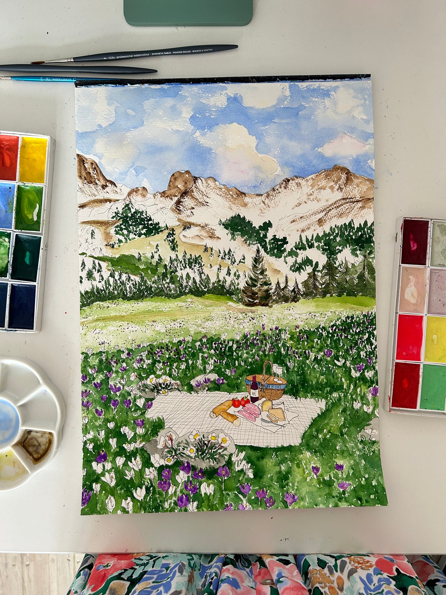 Mini print of Spring Swiss Alps