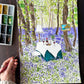Whimsical Bluebell Wood Outdoor Dining Print