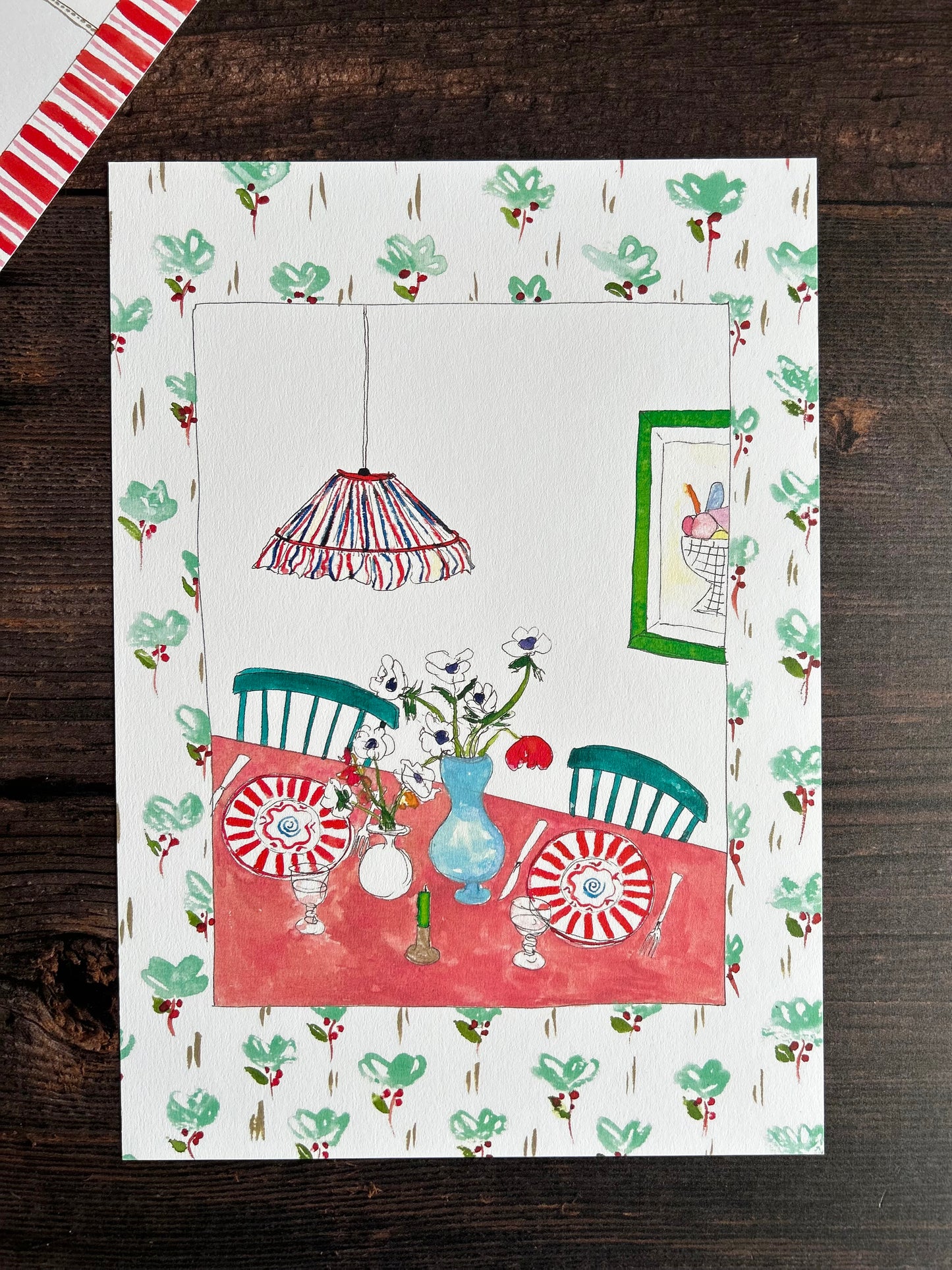 Floral Table for Two Print