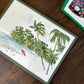 Surfer on the Beach Print