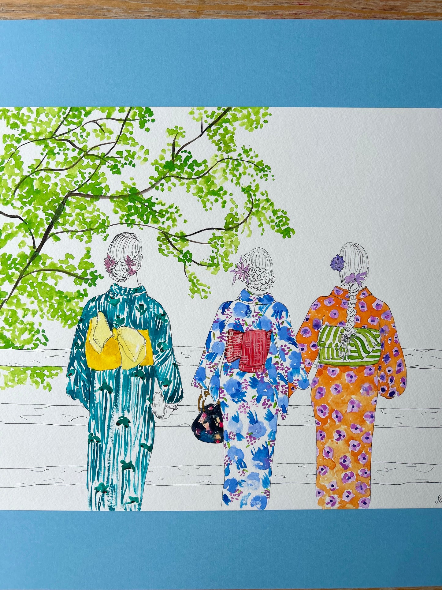 Kimonos in Japan Painting