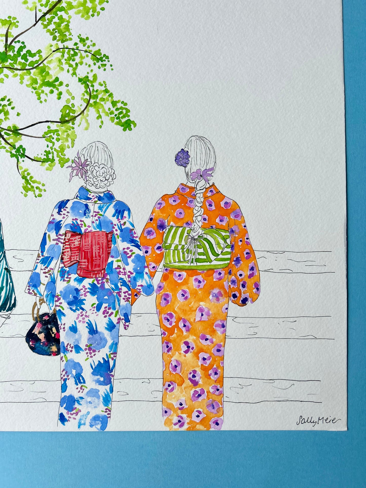 Kimonos in Japan Painting