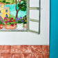 Mediterranean Window View Painting